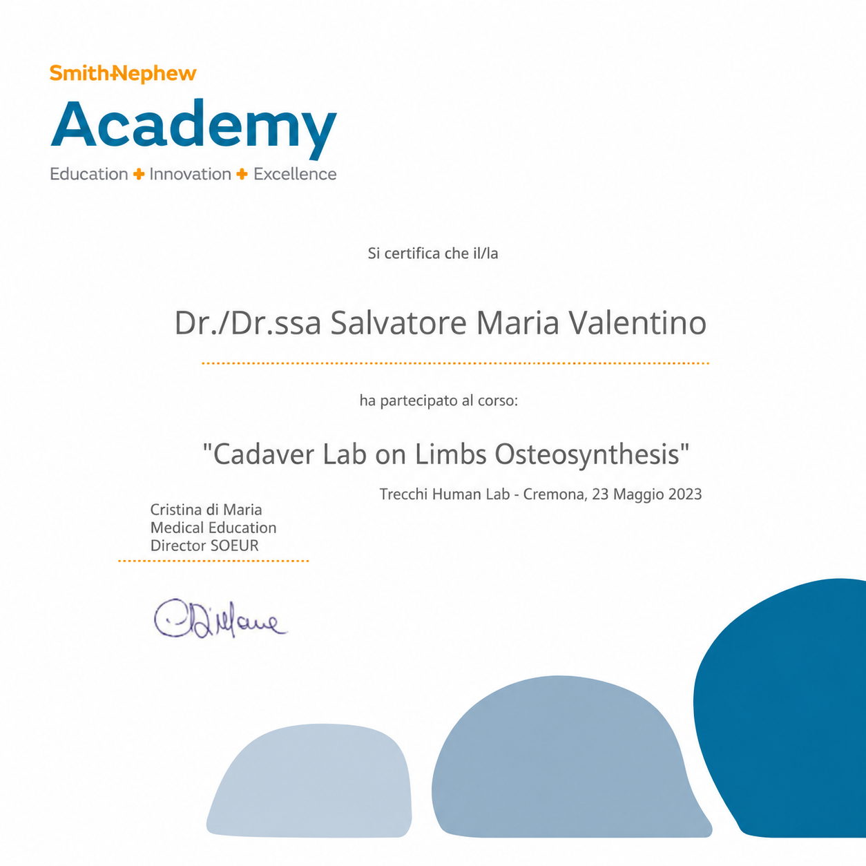 Cadaver Lab on Limbs Osteosynthesis
