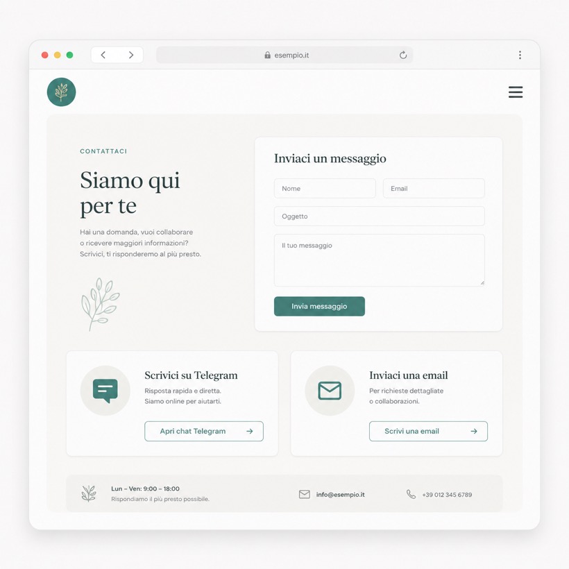 Esempio: contatti