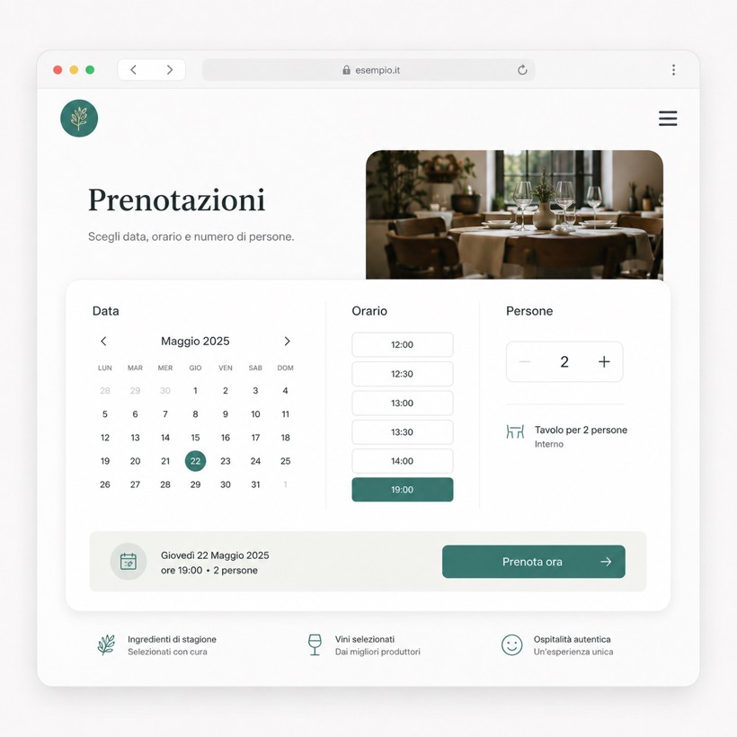 Esempio: prenotazioni